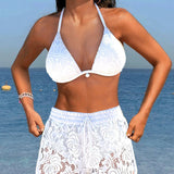 Lana® | Elegancki zestaw bikini z jednolitej koronki