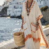 Sukienka Kaftan 'Faustine' – Ocre de Naxos