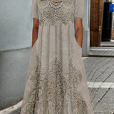 INDIGO | ELEGANCKA MIDI SUKIENKA W KWIATY
