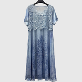 INDIGO | ELEGANCKA MIDI SUKIENKA W KWIATY