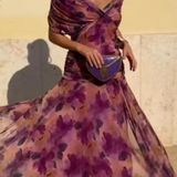Louise™ | Elegancka Maxi Sukienka na Przyjęcie z Dekoltem w Serek