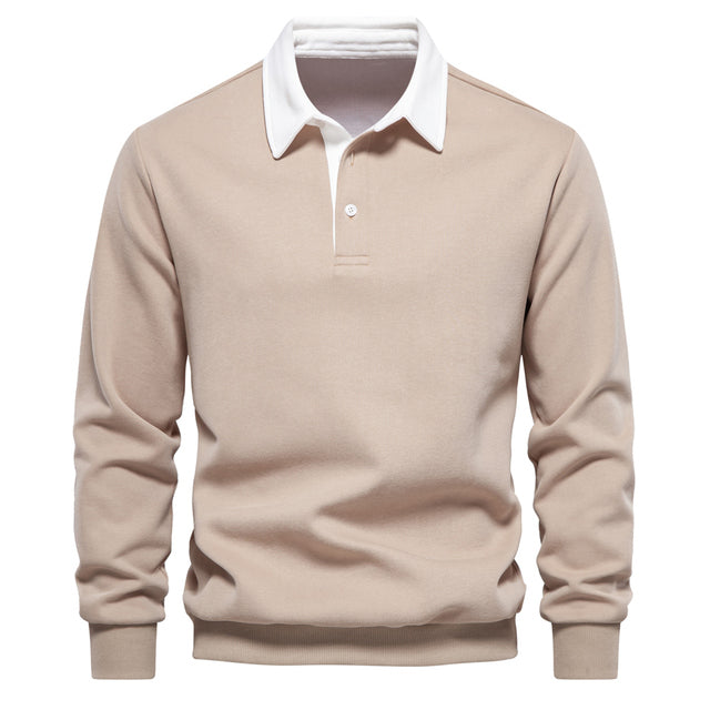 Luca™ | Sweter polo z długim rękawem