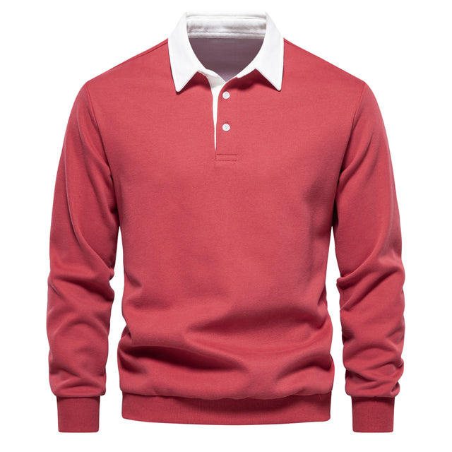 Luca™ | Sweter polo z długim rękawem