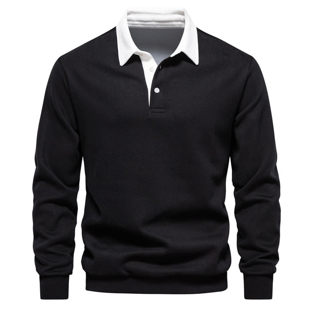 Luca™ | Sweter polo z długim rękawem