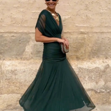 Louise™ | Elegancka Maxi Sukienka na Przyjęcie z Dekoltem w Serek