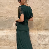 Louise™ | Elegancka Maxi Sukienka na Przyjęcie z Dekoltem w Serek