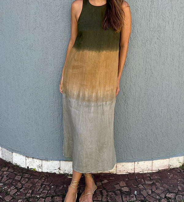 Heather - Luźna Sukienka w Gradient