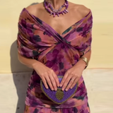 Louise™ | Elegancka Maxi Sukienka na Przyjęcie z Dekoltem w Serek