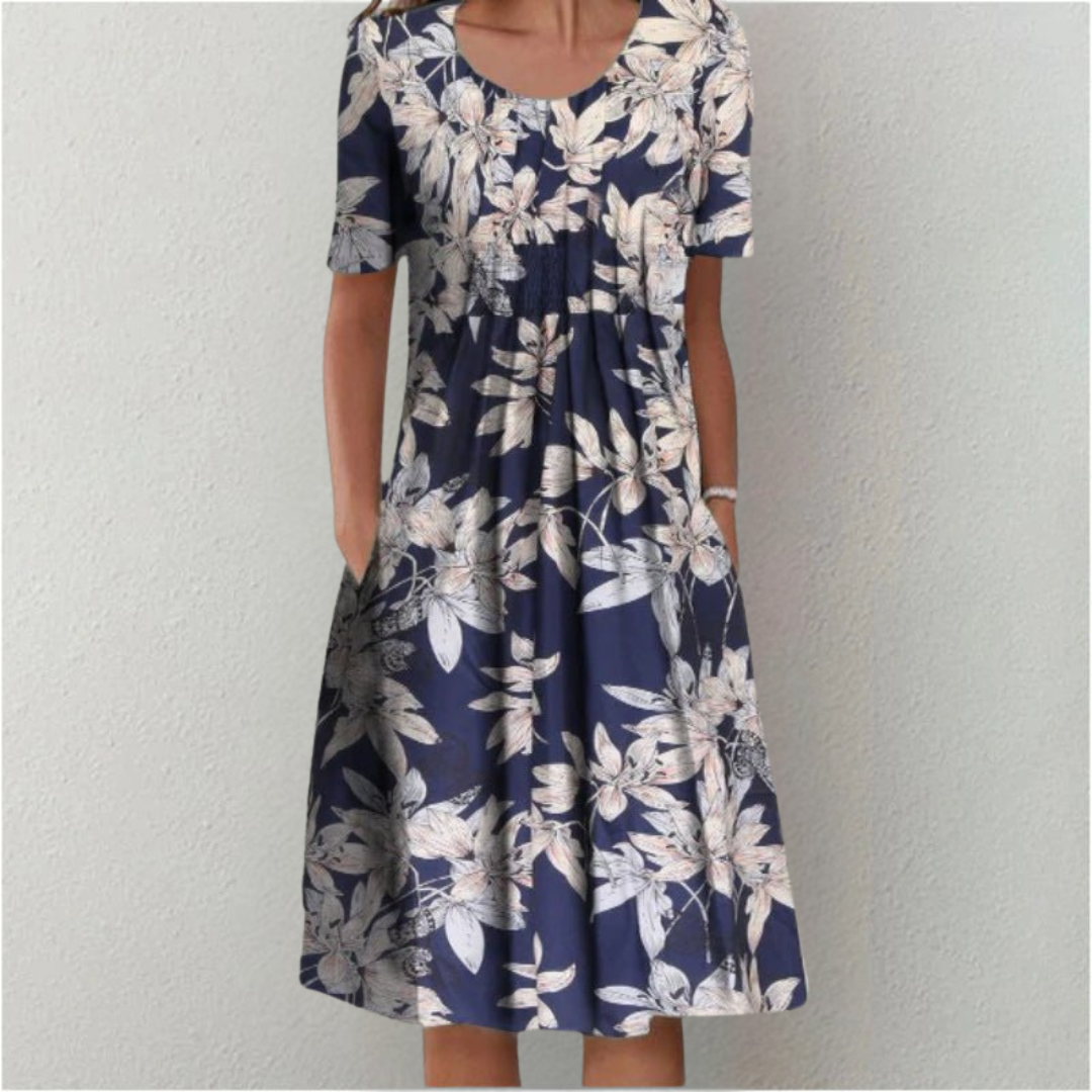 Hailey | Elegancka i casualowa sukienka w kwiaty z kieszeniami
