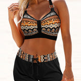 Maryan – Bikini w geometryczny wzór z wysokim stanem