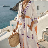 Robe Caftan "Cléopâtre" – Fioletowy i Przyprawowy