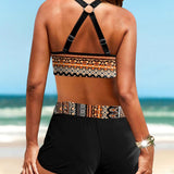 Maryan – Bikini w geometryczny wzór z wysokim stanem