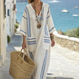 Sukienka Kaftan 'Yvonne' – Tissage Hellénique