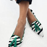 Riane™ | Mokasyny Zebra Zielone