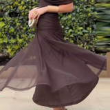 Louise™ | Elegancka Maxi Sukienka na Przyjęcie z Dekoltem w Serek