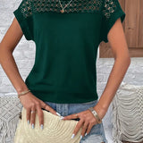 Lulu™ | T-shirt Chic z rękawami nietoperza w kolorze niebieskim