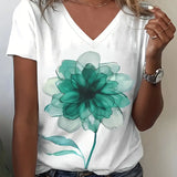 Vera™ | T-shirt Wiosenny w Kwiaty
