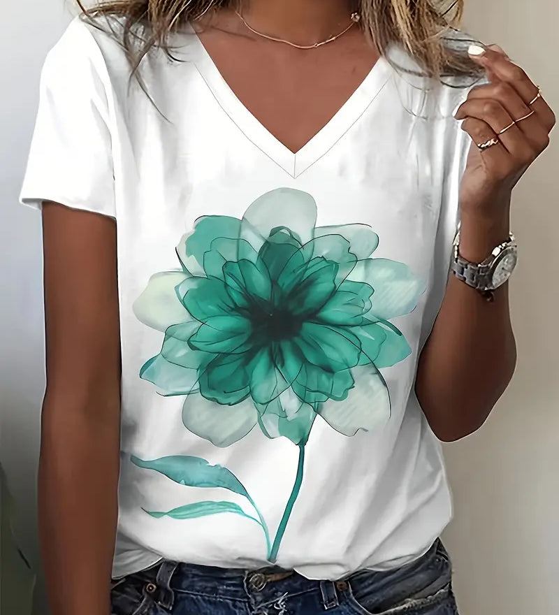 Vera™ | T-shirt Wiosenny w Kwiaty