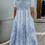 INDIGO | ELEGANCKA MIDI SUKIENKA W KWIATY