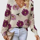 Aurélie™ | Elegancki sweter w kwiaty