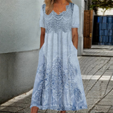 INDIGO | ELEGANCKA MIDI SUKIENKA W KWIATY