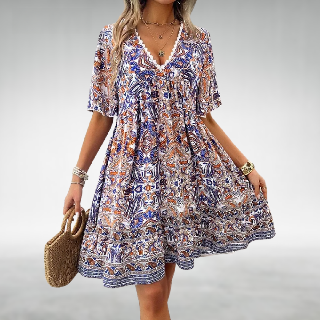 Quinley - Sukienka Swing Boho