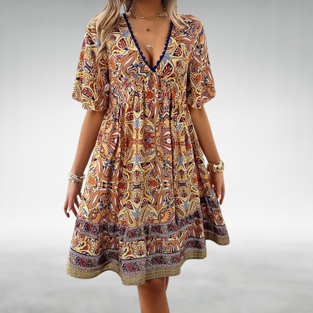 Quinley - Sukienka Swing Boho