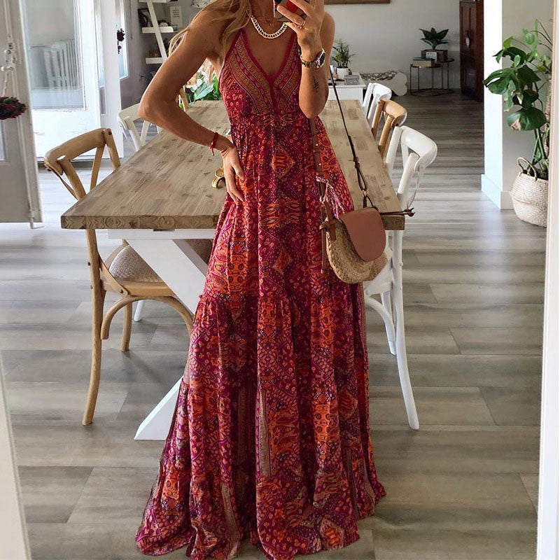 Gweneth - Sukienka bez rękawów w stylu Boho