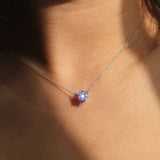 Elegancka Kryształowa Kolia Solitaire