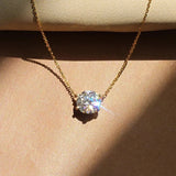 Elegancka Kryształowa Kolia Solitaire
