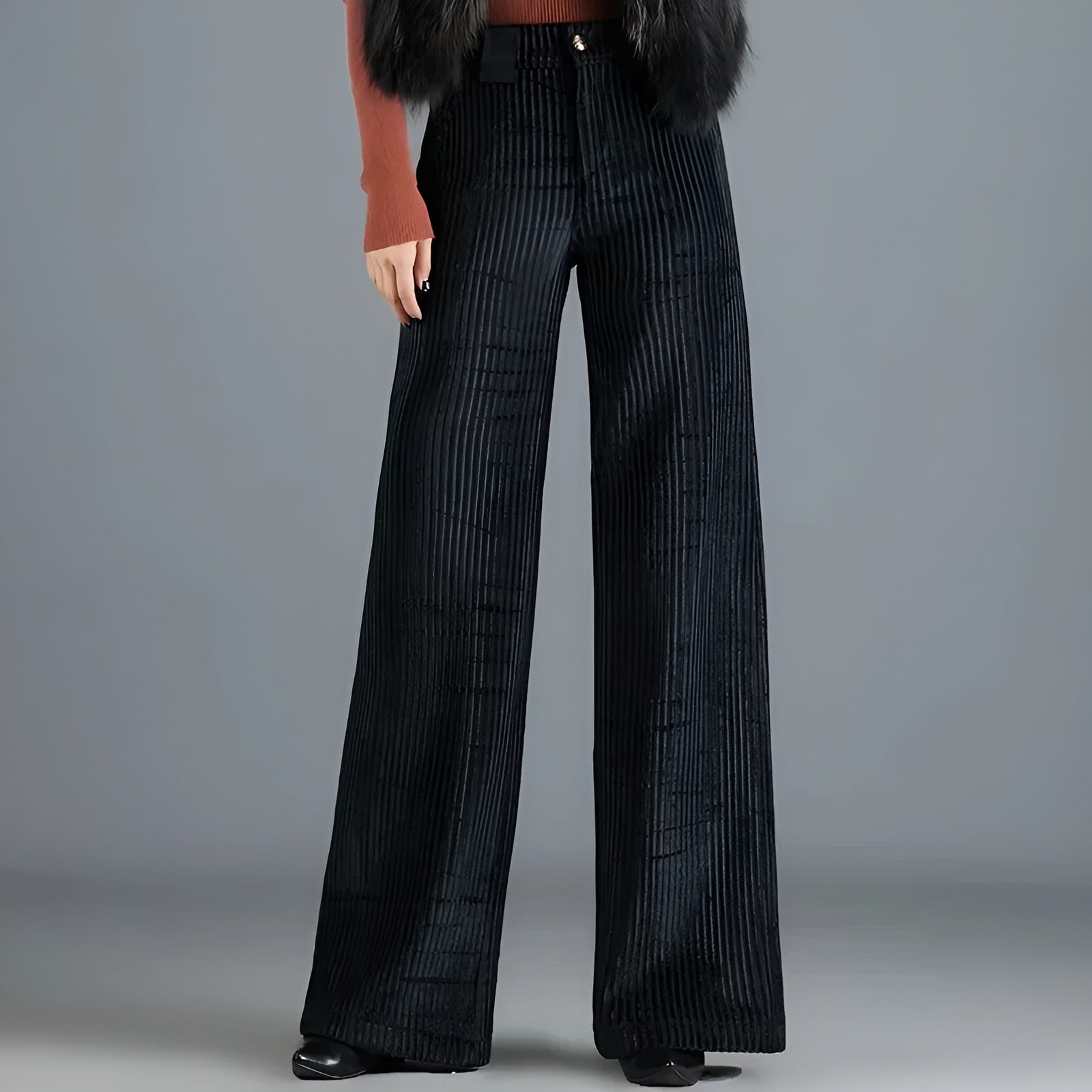 Mathilde™ | Vintage Spodnie z Weluru Cordonowego