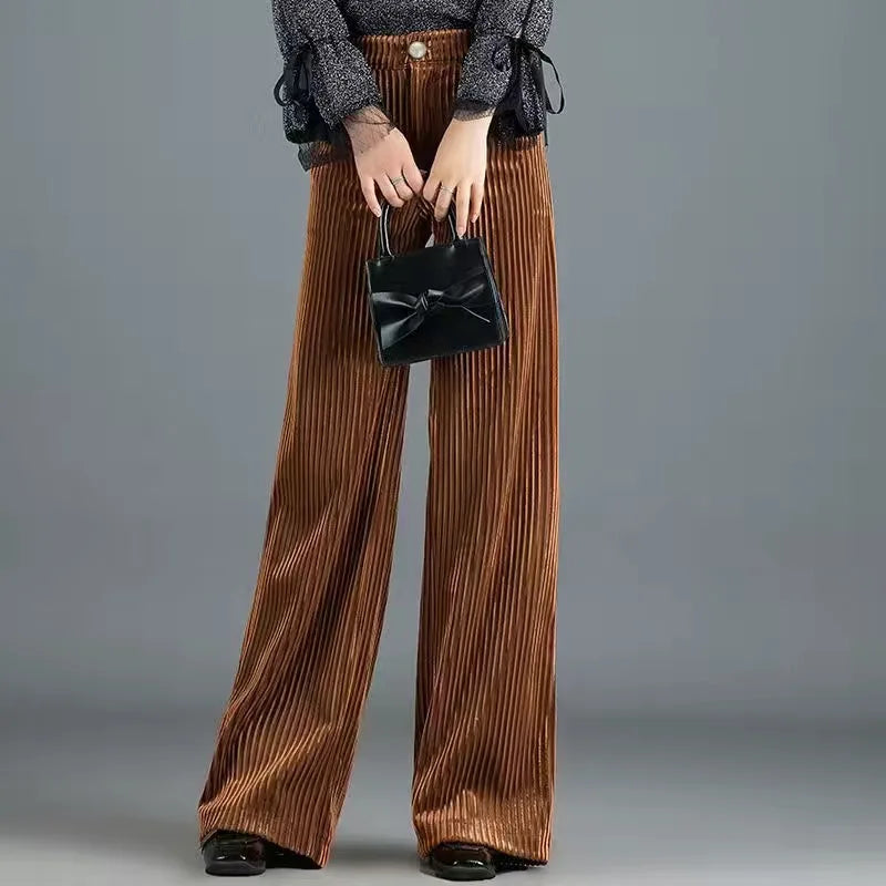 Mathilde™ | Vintage Spodnie z Weluru Cordonowego