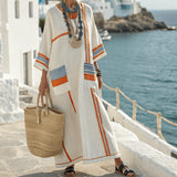 Robe Caftan „Constance” – Niebieski z Grecji