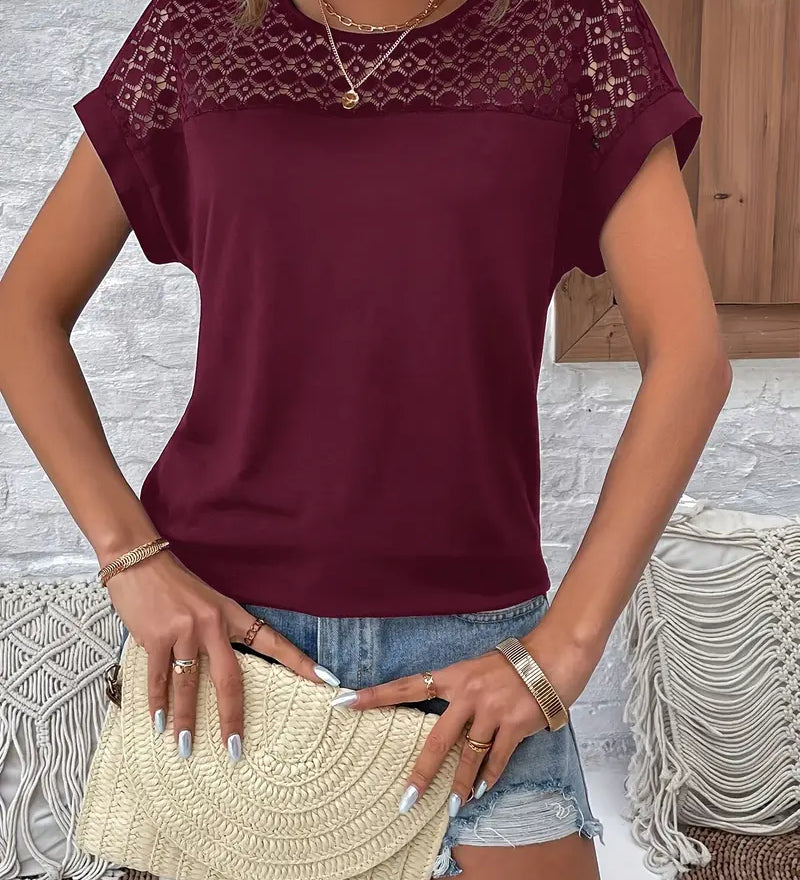Lulu™ | T-shirt Chic z Rękawami Nietoperza