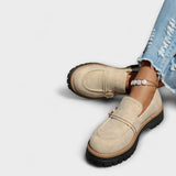 Lora™ | Mokasyny Casual z Okrągłym Nosem