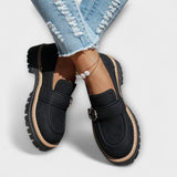 Lora™ | Mokasyny Casual z Okrągłym Nosem