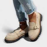 Lora™ | Mokasyny Casual z Okrągłym Nosem