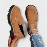 Lora™ | Mokasyny Casual z Okrągłym Nosem