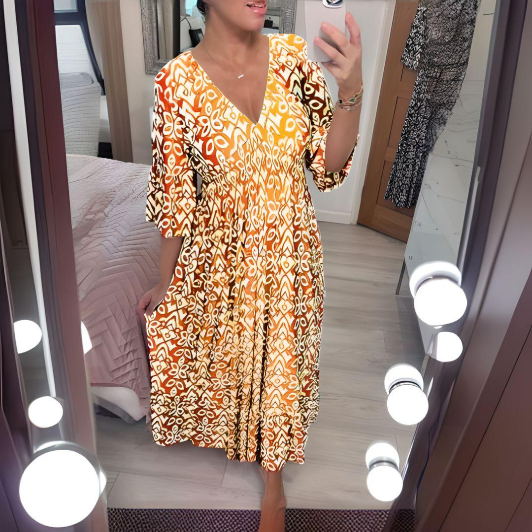 Lillia - Sukienka Boho w Printy