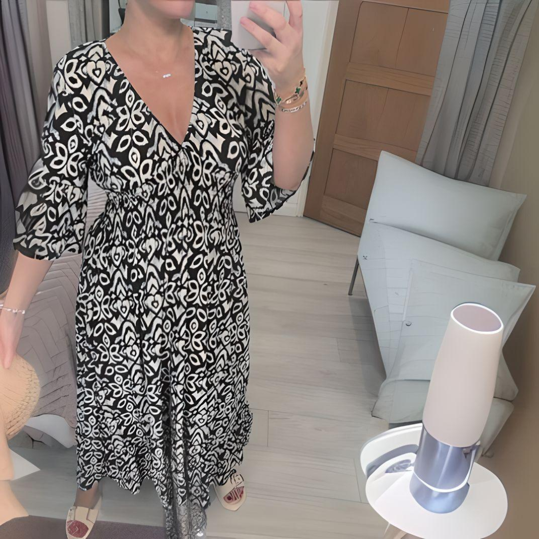 Lillia - Sukienka Boho w Printy