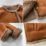 Sophie™ | Zamszowa Kurtka Teddy z Guzikami