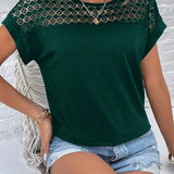 Lulu™ | T-shirt Chic z rękawami nietoperza w kolorze niebieskim
