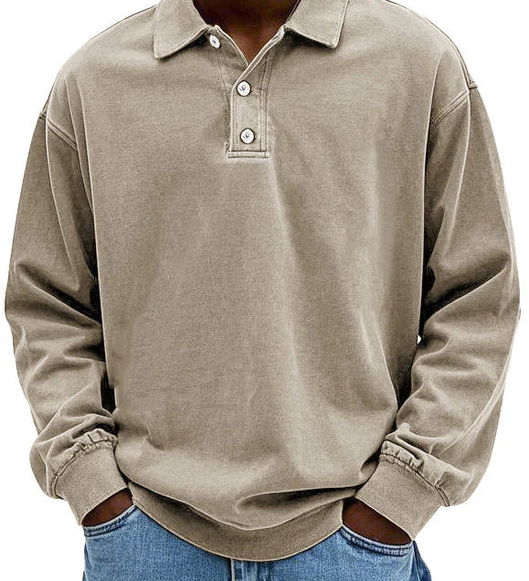 Théo™ | Polo Casual z Długim Rękawem