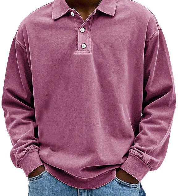 Théo™ | Polo Casual z Długim Rękawem