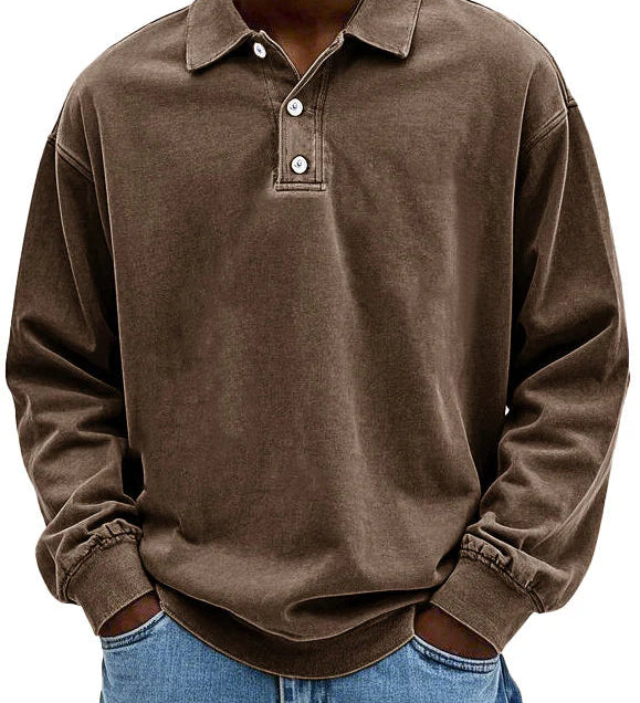 Théo™ | Polo Casual z Długim Rękawem