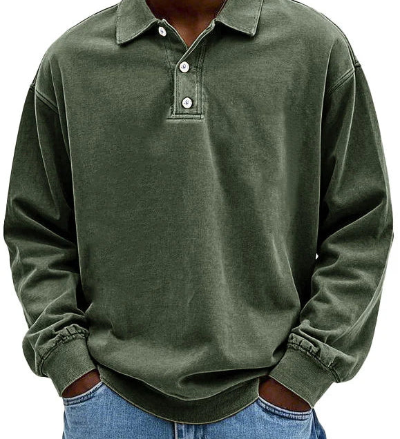 Théo™ | Polo Casual z Długim Rękawem