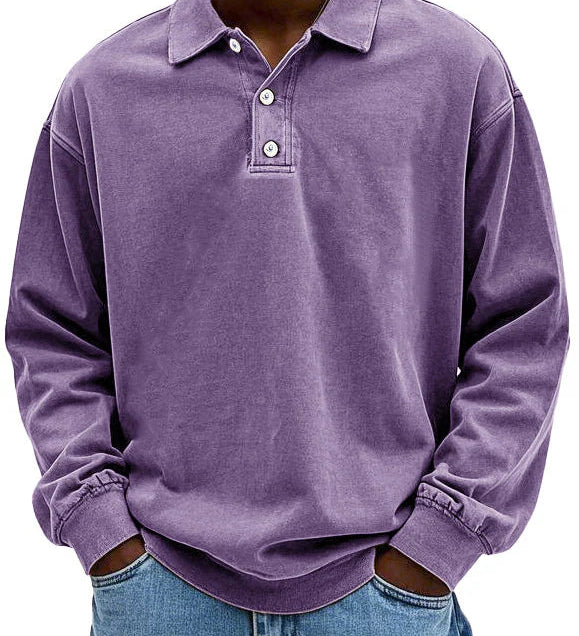 Théo™ | Polo Casual z Długim Rękawem