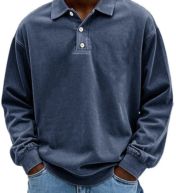 Théo™ | Polo Casual z Długim Rękawem