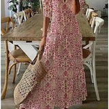 Michaela - Sukienka Boho z Zasłoniętym Brzuchiem